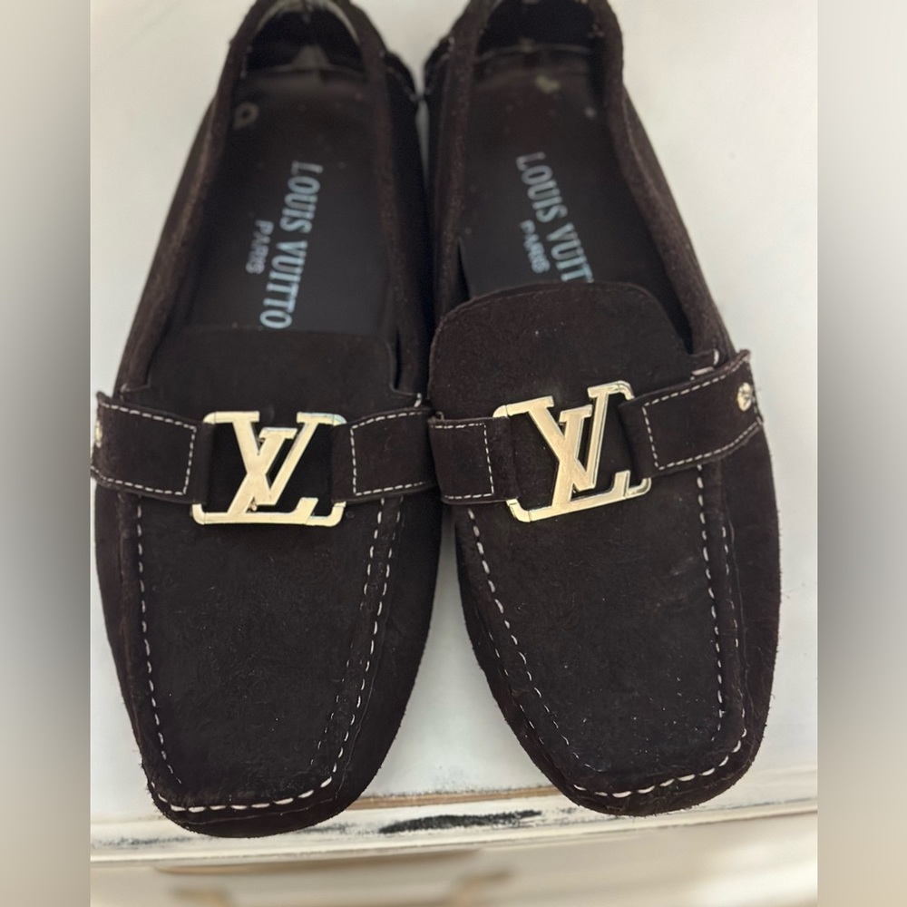 Size 43 Suede LV-Bit Driver Loafer